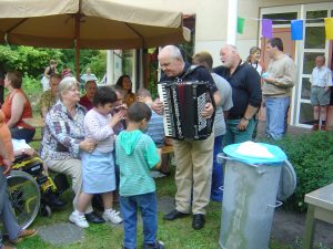 Accordeonist René, ook in Leiden